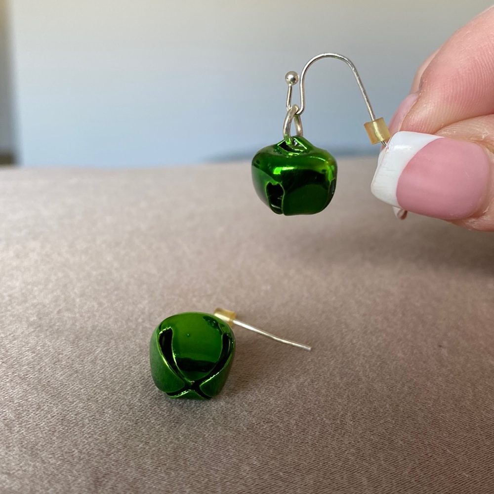 Green Bell Earrings
